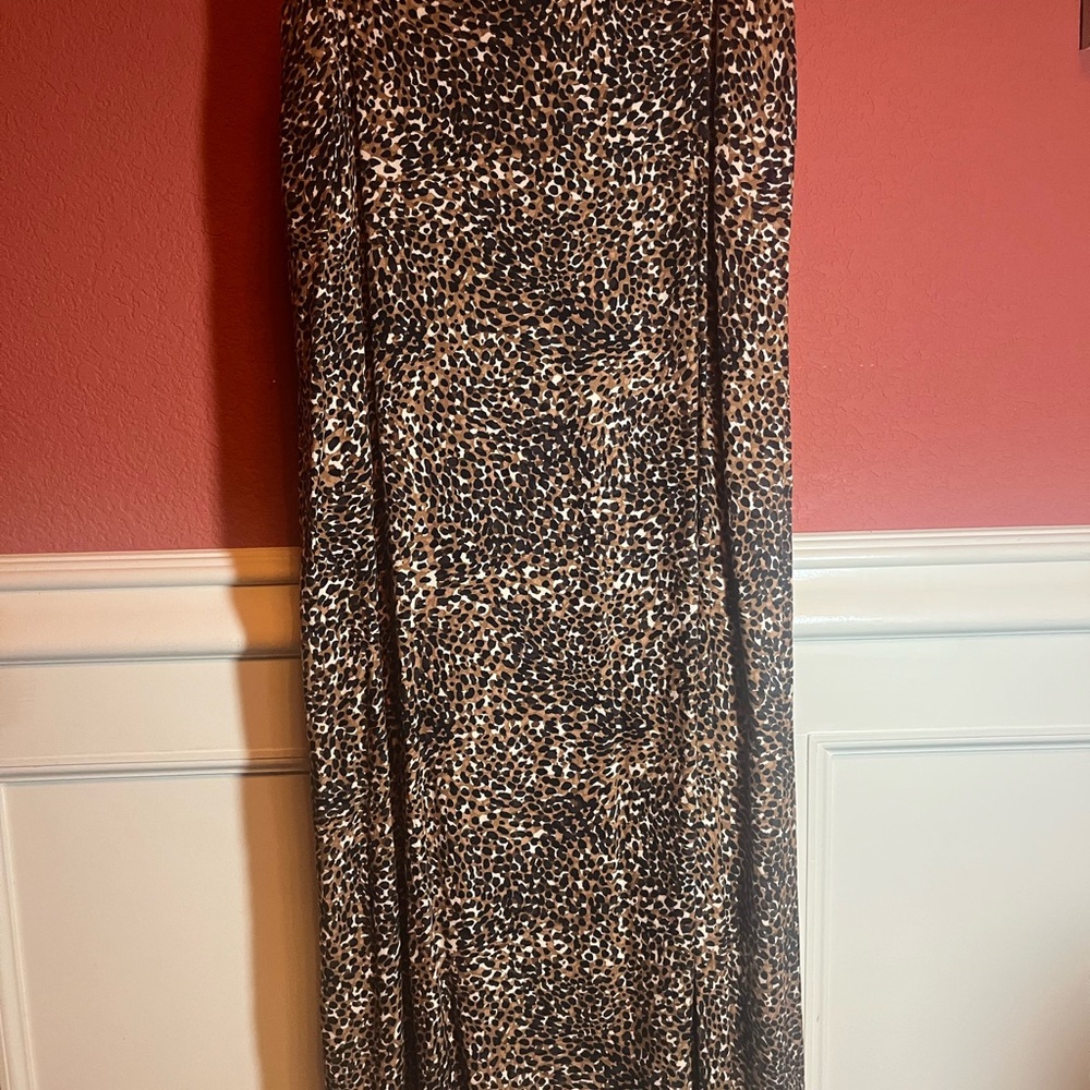 Leopard Print Maxi Skirt